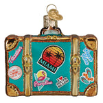 Old World Christmas Miami Suitcase Ornament - hand-blown glass Christmas tree ornament (view 3)