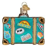 Old World Christmas Miami Suitcase Ornament - hand-blown glass Christmas tree ornament (view 4)