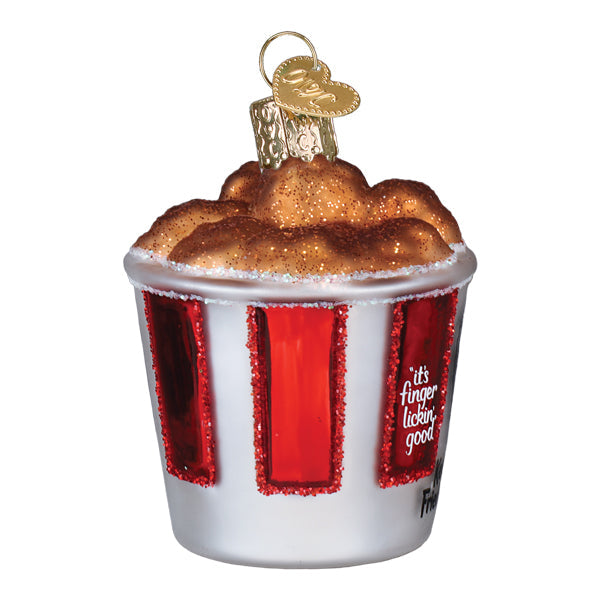 Old World Christmas KFC Bucket Of Chicken Ornament - hand-blown glass Christmas tree ornament (view 5)