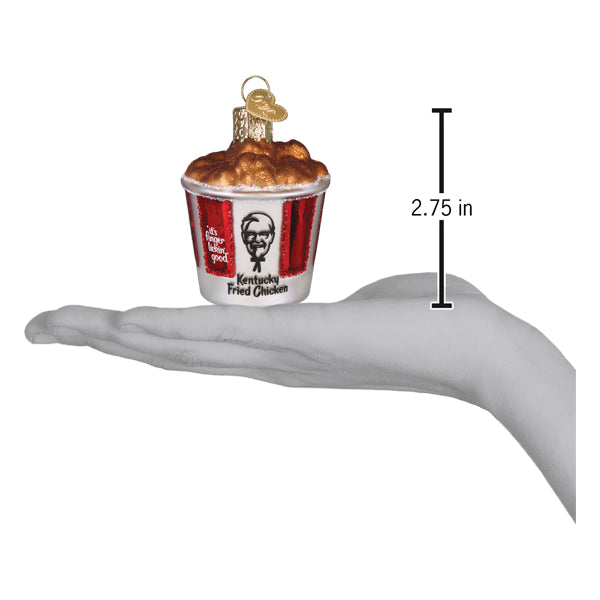 Old World Christmas KFC Bucket Of Chicken Ornament - hand-blown glass Christmas tree ornament (view 6)