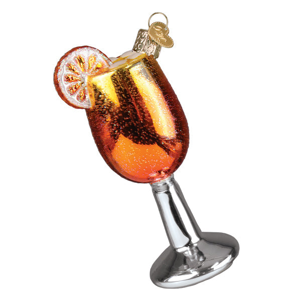Old World Christmas Aperol Spritz Ornament - hand-blown glass Christmas tree ornament (view 3)