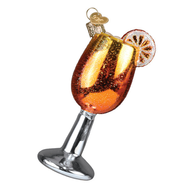 Old World Christmas Aperol Spritz Ornament - hand-blown glass Christmas tree ornament (view 4)