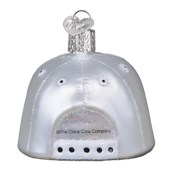 Old World Christmas Diet Coke Baseball Cap Ornament - hand-blown glass Christmas tree ornament (view 4)