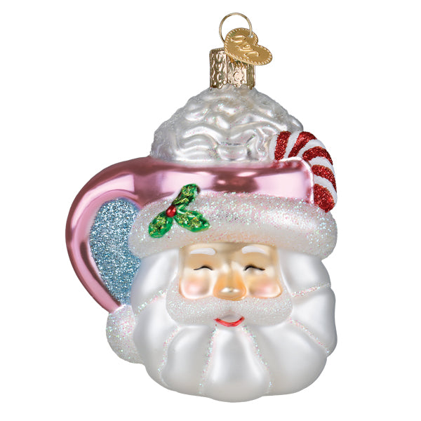 Old World Christmas Papa Noel Mug Ornament - hand-blown glass Christmas tree ornament (view 2)