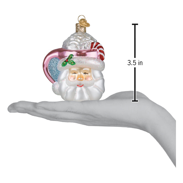 Old World Christmas Papa Noel Mug Ornament - hand-blown glass Christmas tree ornament (view 5)