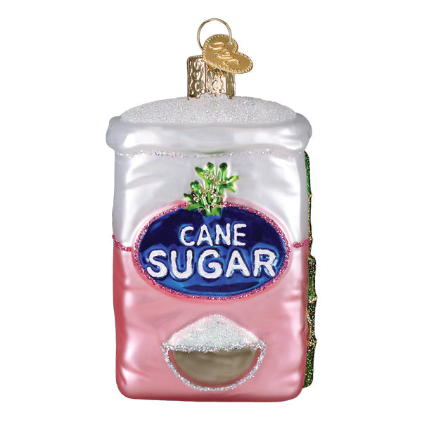 Old World Christmas Bag Of Sugar Ornament - hand-blown glass Christmas tree ornament (view 2)