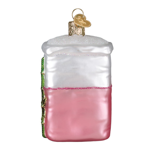 Old World Christmas Bag Of Sugar Ornament - hand-blown glass Christmas tree ornament (view 3)