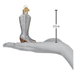 Old World Christmas Glittered Boot Ornament - hand-blown glass Christmas tree ornament (view 5)