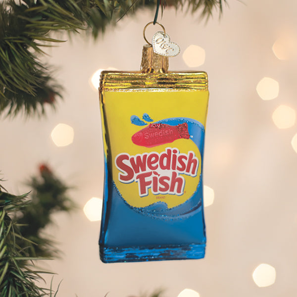 Old World Christmas SWEDISH FISH® Ornament - hand-blown glass Christmas tree ornament
