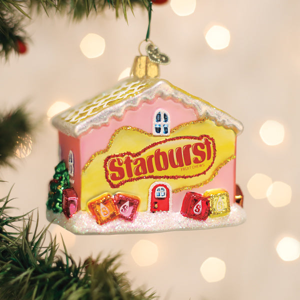 Old World Christmas Starburst Cottage Ornament - hand-blown glass Christmas tree ornament