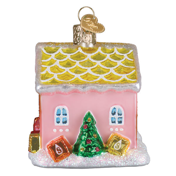 Old World Christmas Starburst Cottage Ornament - hand-blown glass Christmas tree ornament (view 4)