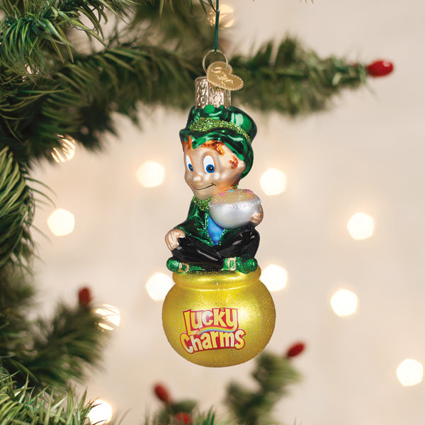 Old World Christmas Lucky The Leprechaun Ornament - hand-blown glass Christmas tree ornament
