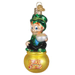 Old World Christmas Lucky The Leprechaun Ornament - hand-blown glass Christmas tree ornament (view 2)