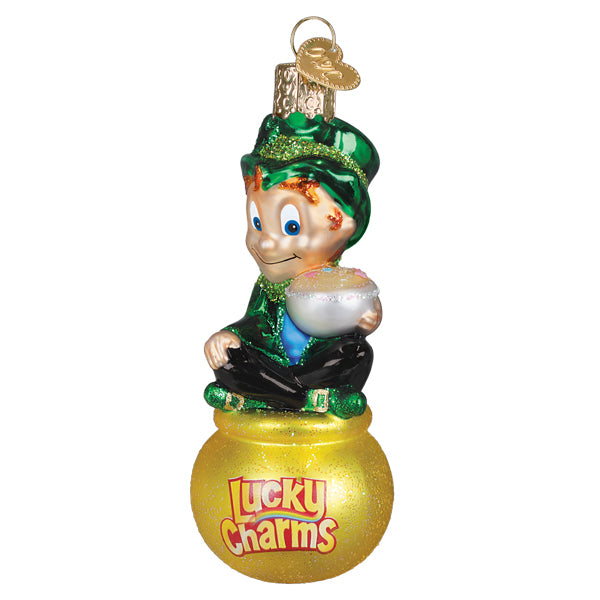 Old World Christmas Lucky The Leprechaun Ornament - hand-blown glass Christmas tree ornament (view 2)