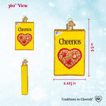 Old World Christmas Cheerios Box Ornament - hand-blown glass Christmas tree ornament (view 5)