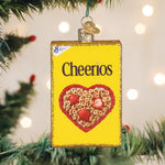 Old World Christmas Cheerios Box Ornament - hand-blown glass Christmas tree ornament