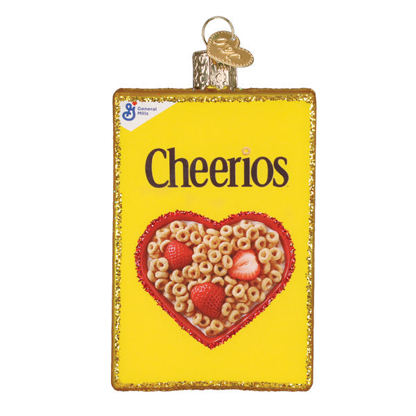 Old World Christmas Cheerios Box Ornament - hand-blown glass Christmas tree ornament (view 4)