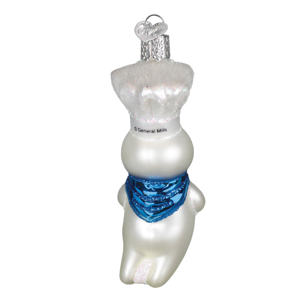 Old World Christmas Pillsbury Doughboy Ornament - hand-blown glass Christmas tree ornament (view 4)
