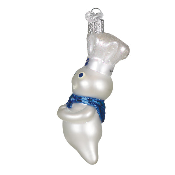 Old World Christmas Pillsbury Doughboy Ornament - hand-blown glass Christmas tree ornament (view 3)