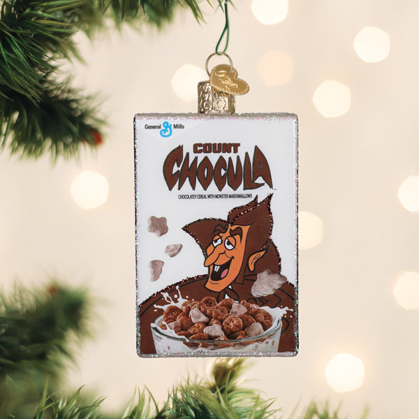 Old World Christmas Count Chocula Box Ornament - hand-blown glass Christmas tree ornament