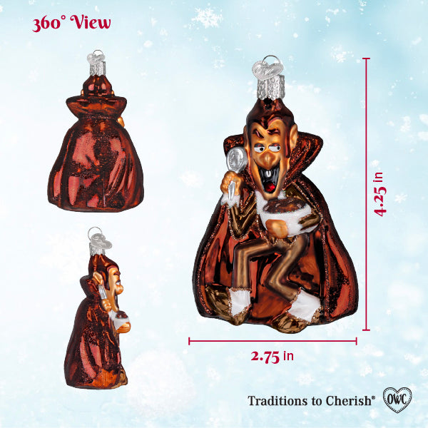 Old World Christmas Count Chocula Ornament - hand-blown glass Christmas tree ornament (view 6)