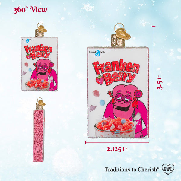 Old World Christmas Franken Berry Box Ornament - hand-blown glass Christmas tree ornament (view 6)