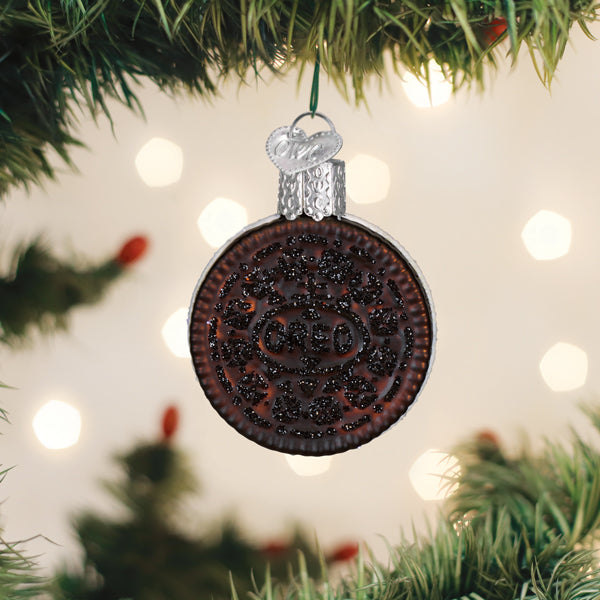Old World Christmas Oreo Cookie Ornament - hand-blown glass Christmas tree ornament