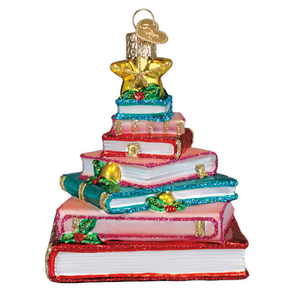 Old World Christmas Book Club Tree Ornament - hand-blown glass Christmas tree ornament (view 2)