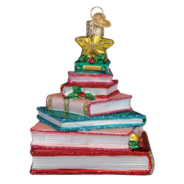 Old World Christmas Book Club Tree Ornament - hand-blown glass Christmas tree ornament (view 3)