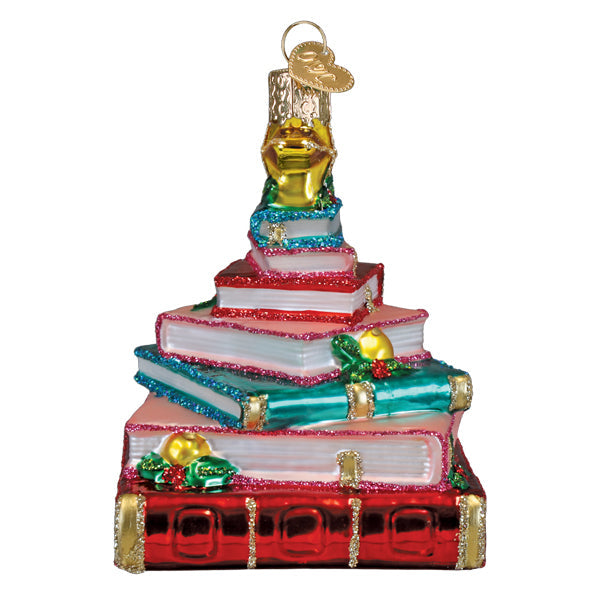 Old World Christmas Book Club Tree Ornament - hand-blown glass Christmas tree ornament (view 4)