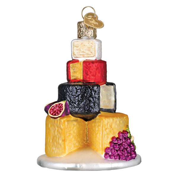Old World Christmas Cheese Tower Ornament - hand-blown glass Christmas tree ornament (view 2)
