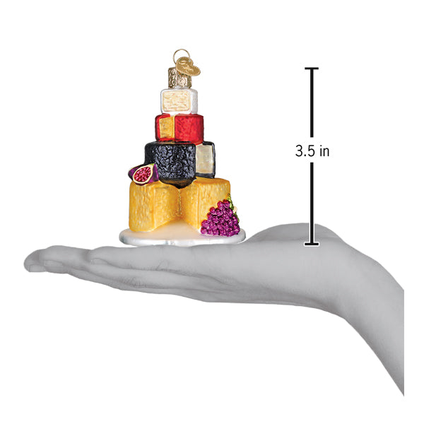 Old World Christmas Cheese Tower Ornament - hand-blown glass Christmas tree ornament (view 5)