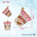 Old World Christmas Neapolitan Ice Cream Pint Ornament - hand-blown glass Christmas tree ornament (view 6)