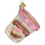 Old World Christmas Neapolitan Ice Cream Pint Ornament - hand-blown glass Christmas tree ornament (view 2)