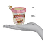 Old World Christmas Neapolitan Ice Cream Pint Ornament - hand-blown glass Christmas tree ornament (view 5)