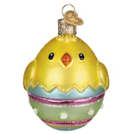 Old World Christmas Chick In Easter Egg Ornament - hand-blown glass Christmas tree ornament (view 2)