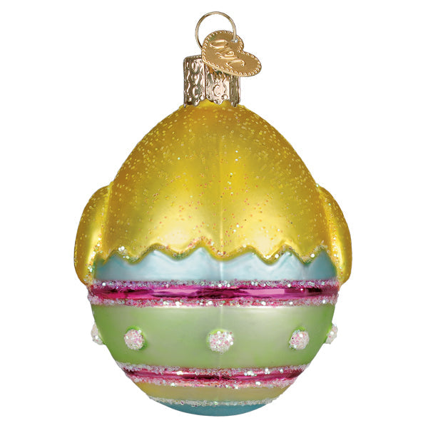 Old World Christmas Chick In Easter Egg Ornament - hand-blown glass Christmas tree ornament (view 3)