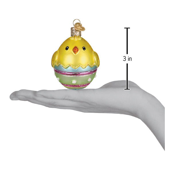Old World Christmas Chick In Easter Egg Ornament - hand-blown glass Christmas tree ornament (view 5)