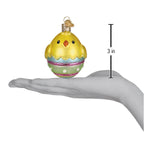 Old World Christmas Chick In Easter Egg Ornament - hand-blown glass Christmas tree ornament (view 5)