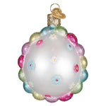 Old World Christmas Scalloped Easter Egg Ornament - hand-blown glass Christmas tree ornament (view 3)