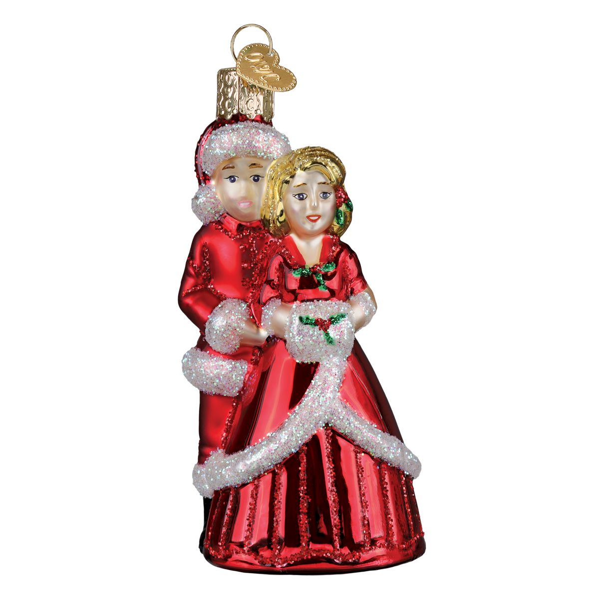 Old World Christmas Dreaming Of Snowfall Ornament - hand-blown glass Christmas tree ornament (view 2)