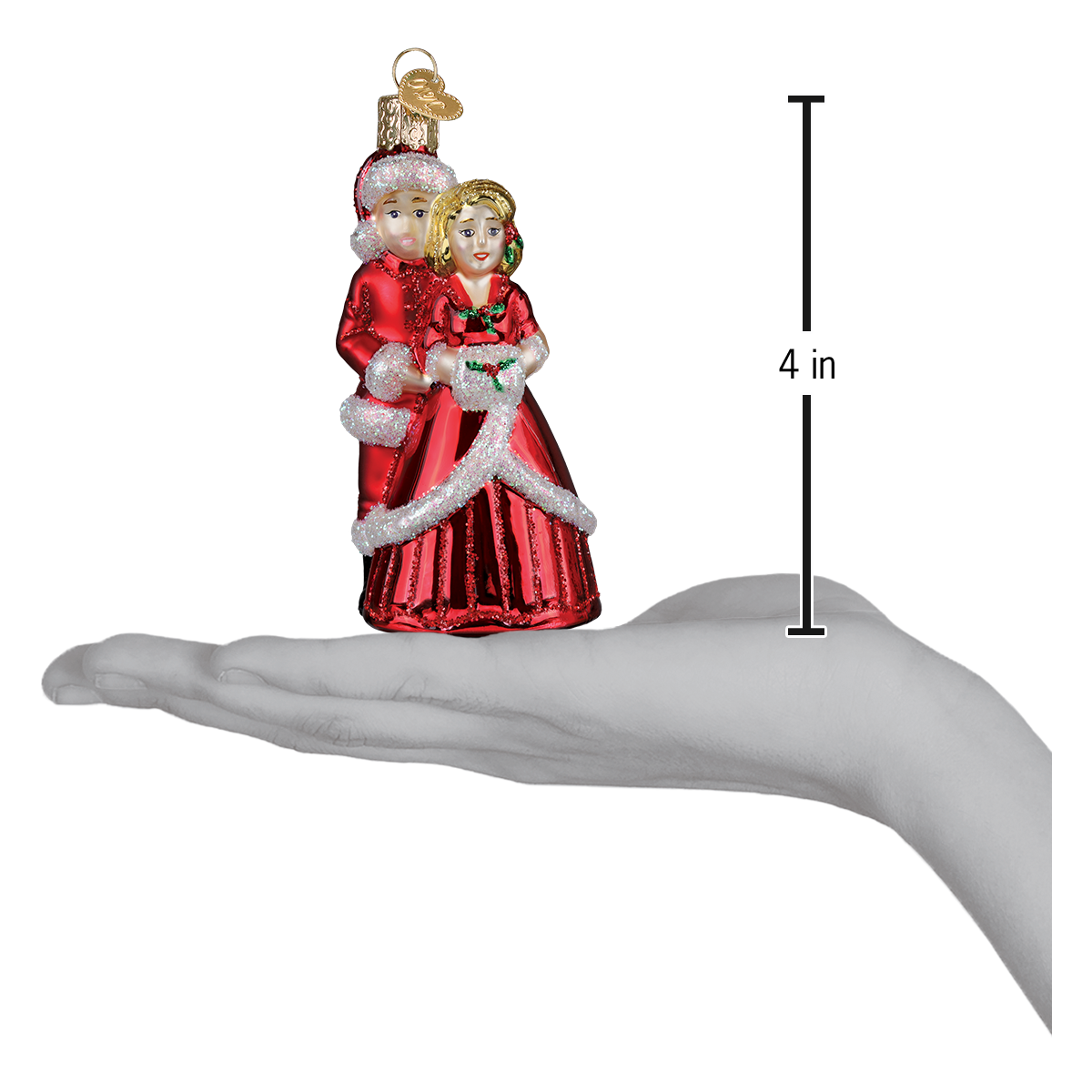 Old World Christmas Dreaming Of Snowfall Ornament - hand-blown glass Christmas tree ornament (view 5)