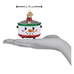 Old World Christmas Snowman Slow Cooker Ornament - hand-blown glass Christmas tree ornament (view 5)