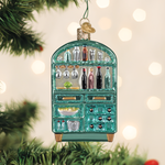 Old World Christmas Cabinet Of Cheers Ornament - hand-blown glass Christmas tree ornament