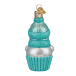 Old World Christmas Snow Baby Cupcake Boy Ornament - hand-blown glass Christmas tree ornament (view 3)