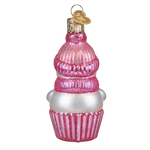 Old World Christmas Snow Baby Cupcake Girl Ornament - hand-blown glass Christmas tree ornament (view 3)