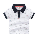 Children's Short-sleeved Polo Shirt Lapel T-shirt - Cindi Book