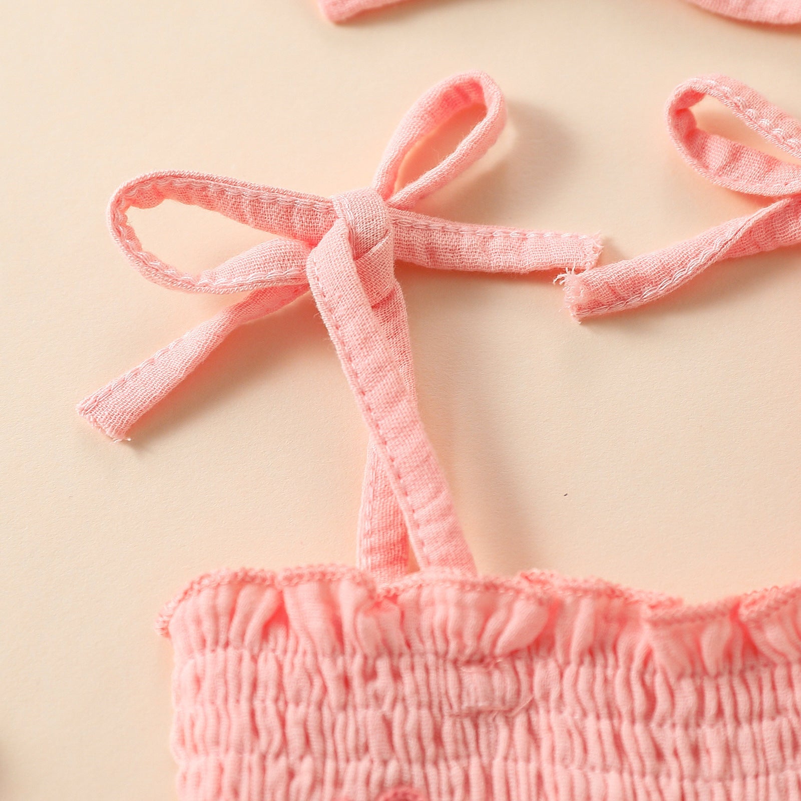 Towel Embroidery Mesh Slip Dress Bowknot Headband Two-piece Set - Cindi Book