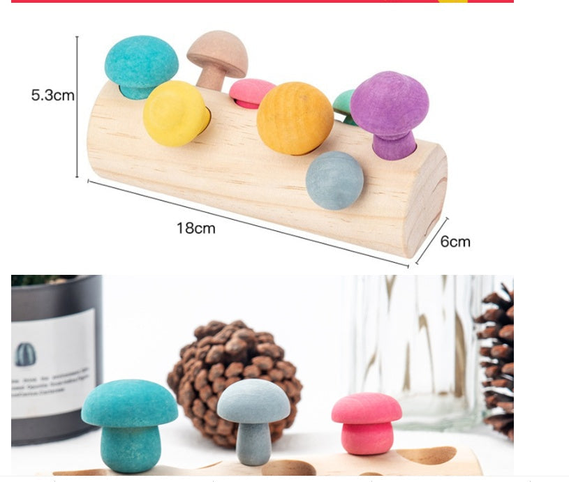 Simulation Mushroom Picking Game Wooden Toys - Cindi Book