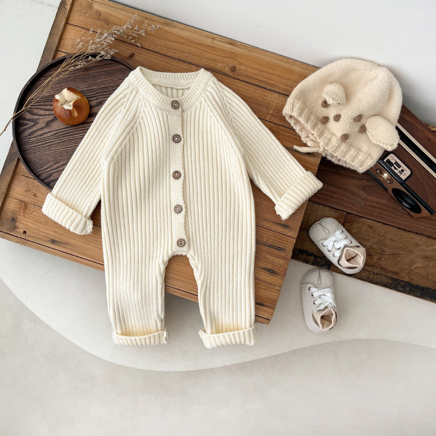 Knitted Thickened Rompers Newborn Winter Clothes Sweater Romper - Cindi Book